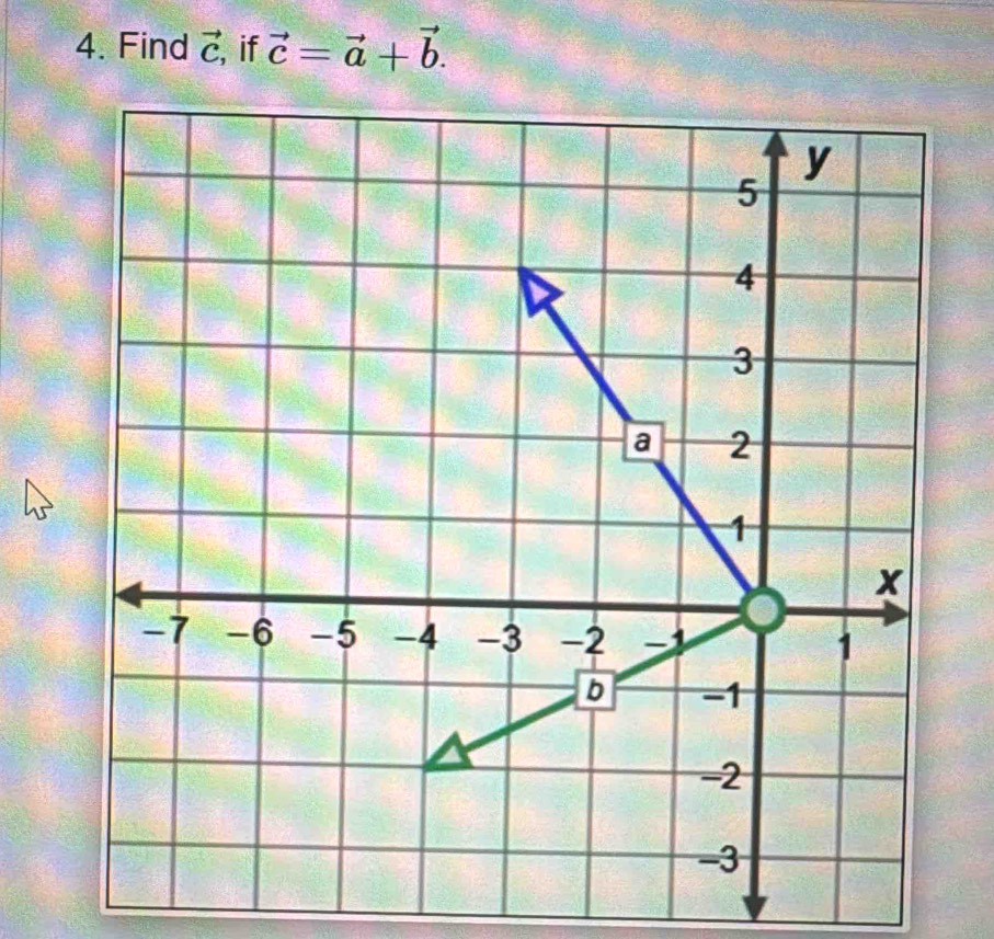 Find vector C , if vector c=vector a+vector b.