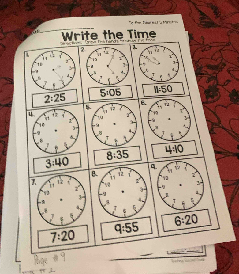 To the Nearest 5 Minutes
_
e the Time