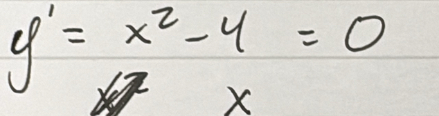 y'=x^2-4=0
X