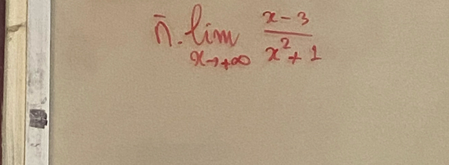 limlimits _xto +∈fty  (x-3)/x^2+1 