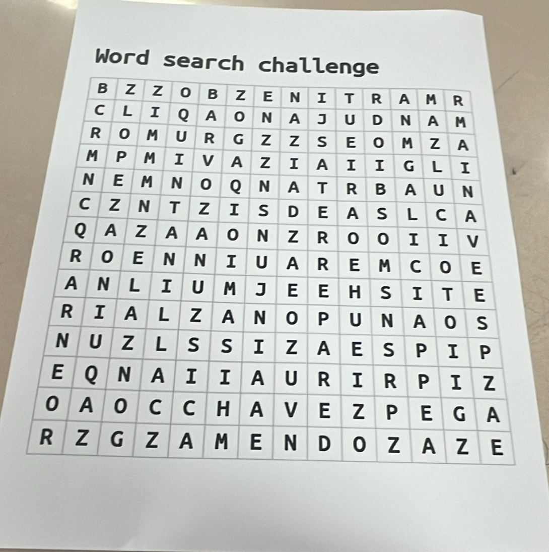 Word search