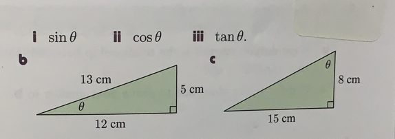 sin θ ii cos θ i tan θ