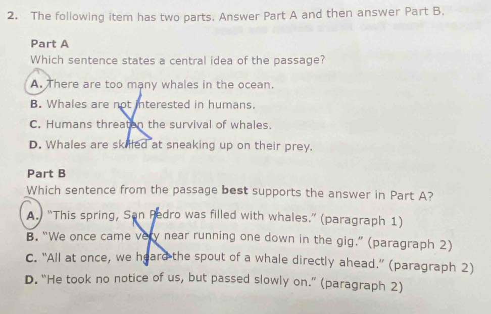 Solved: The following item has two parts. Answer Part A and then answer ...