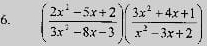 ( (2x^2-5x+2)/3x^2-8x-3 )( (3x^2+4x+1)/x^2-3x+2 )