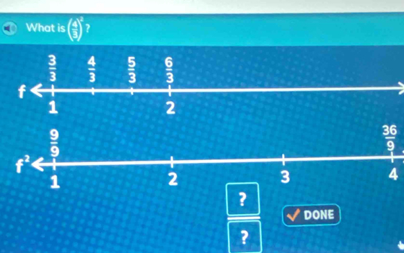 What is ( 4/3 )^2 ?
4
?
DONE
?