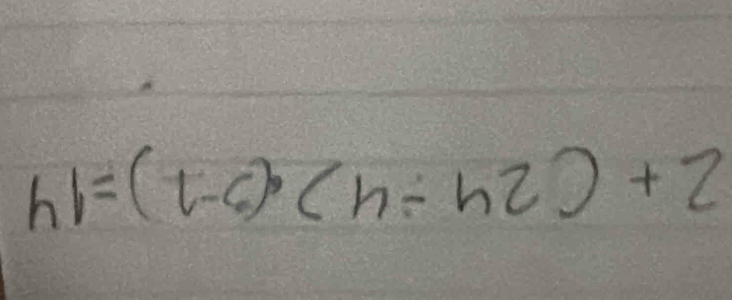 h1=(l-6)^3/ h2)+2