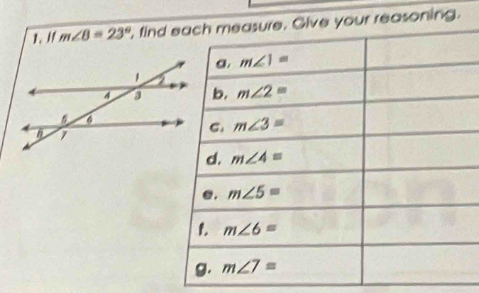 m∠ B=23° , find soning.