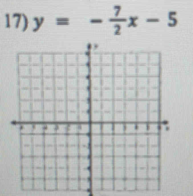 y=- 7/2 x-5