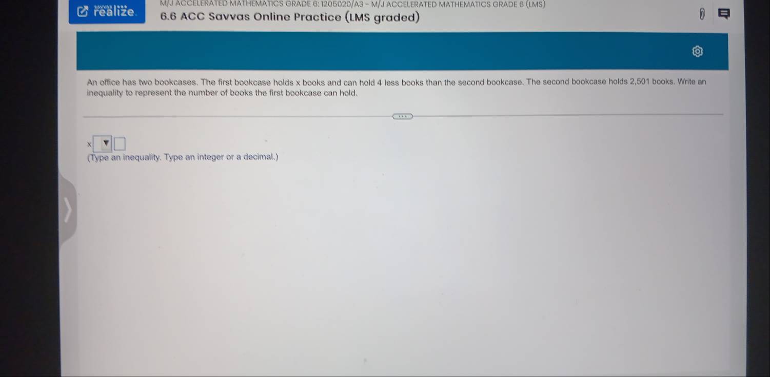 Solved: M/J ACCELERATED MATHEMATICS GRADE 6: 1205020/A3 - M/J ...