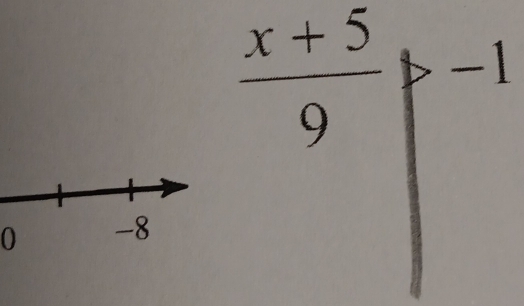 0
 (x+5)/9 >-1