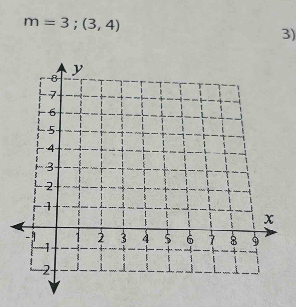 m=3;(3,4)
3)