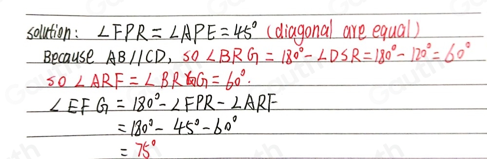 Solved: In the diagram below, lines AB and CD are parallel. Lines EF ...