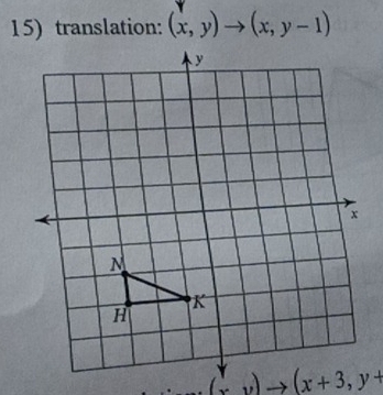 translation: (x,y)to (x,y-1)