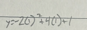 y=-2(1)^2+4(1)+1