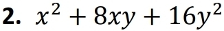 x^2+8xy+16y^2