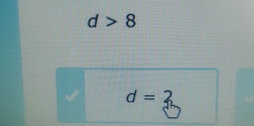 d>8
d=2 □°