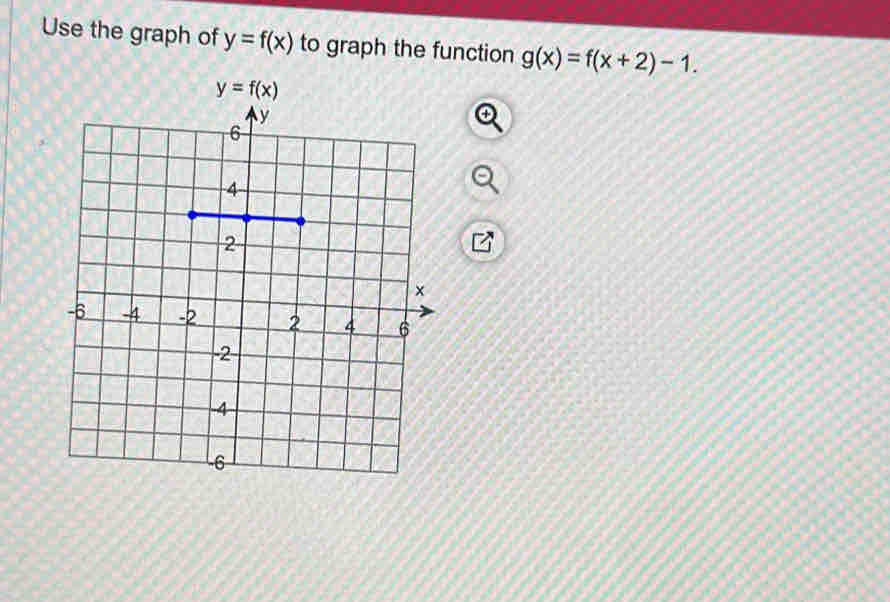 Use the graph of y=f(x) to graph the function g(x)=f(x+2)-1.