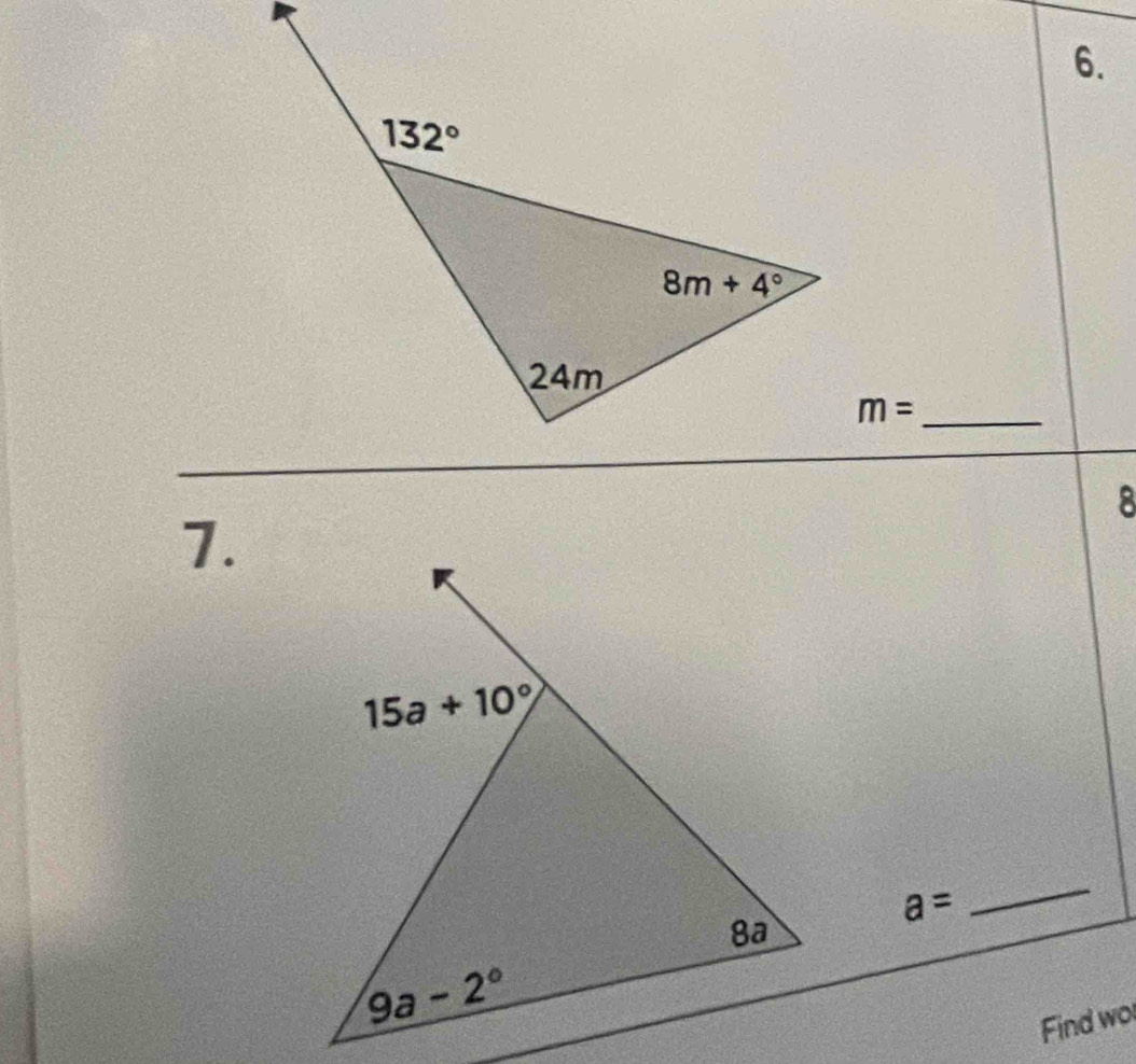 m= _
8
7.
a=
_
Find wo