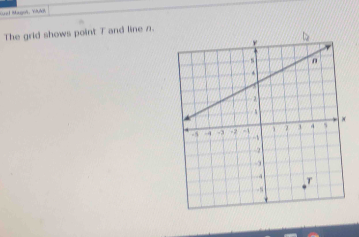 Kuel Magot, YAAR 
The grid shows point 7 and line n.