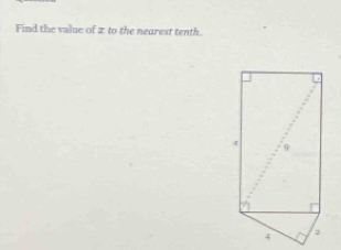 Find the value of z to the nearest tenth.