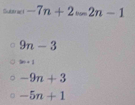 sum=1-7n+2ucos 2n-1
9n-3
9n+1
-9n+3
-5n+1