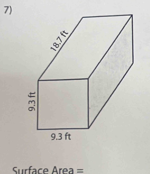 Surface Area =