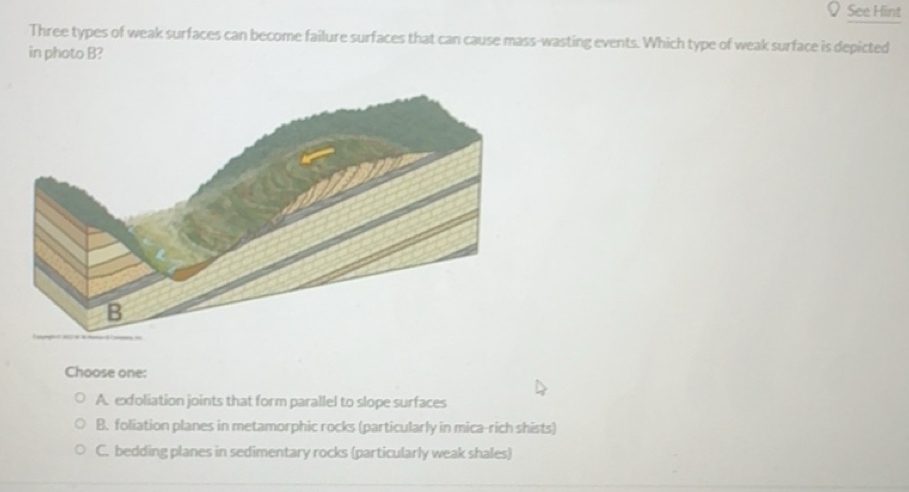 Solved: See Hint Three types of weak surfaces can become failure ...
