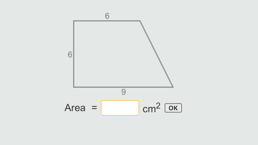 Area = □ cm^2 OK