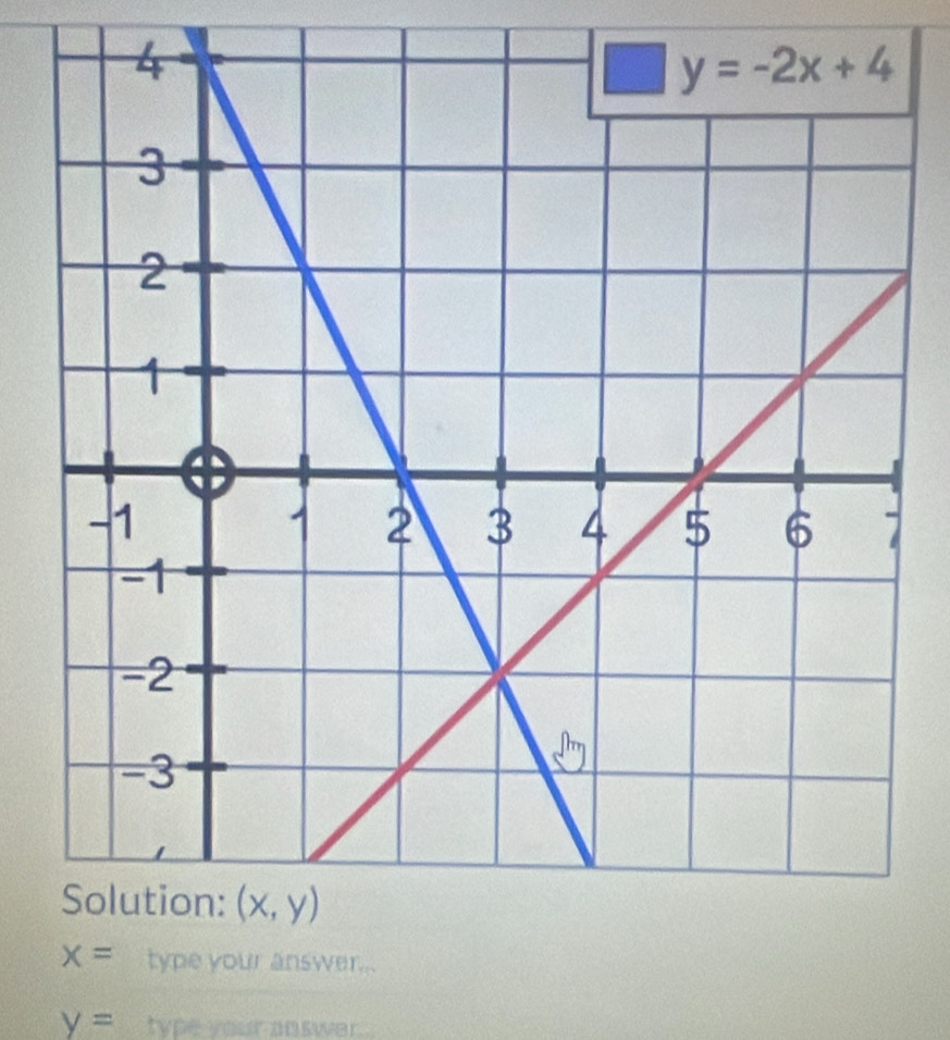 type your answer...
y= type your answer.