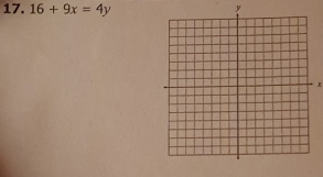 16+9x=4y
y
I