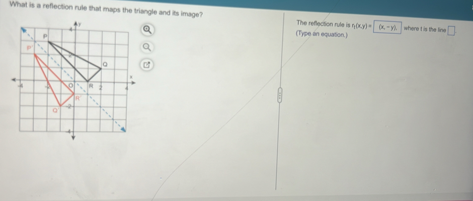 Solved: What is a reflection rule that maps the triangle and its image ...