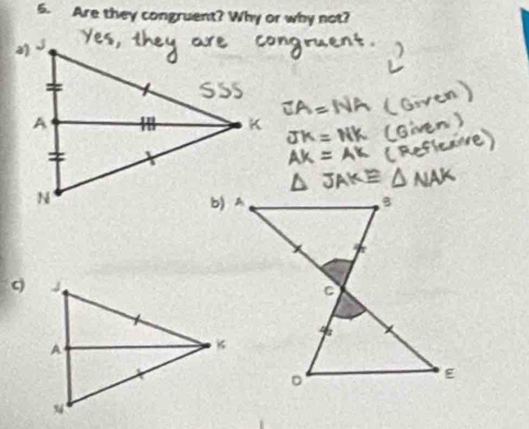 Are they congruent? Why or why not?
c