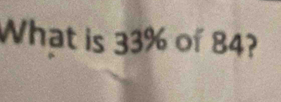 What is 33% of 84?