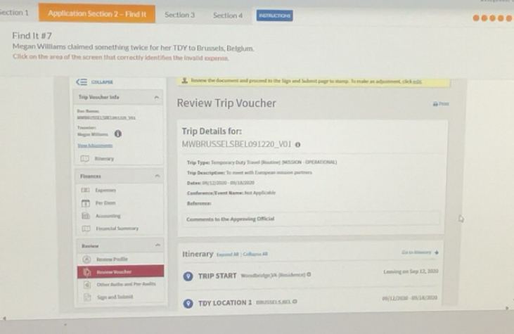 Solved: Application Section 2 - Find It Section 3 Section 4 IST ...