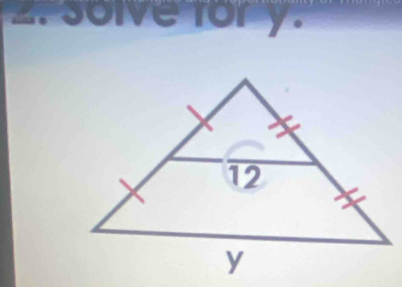 solve for y.