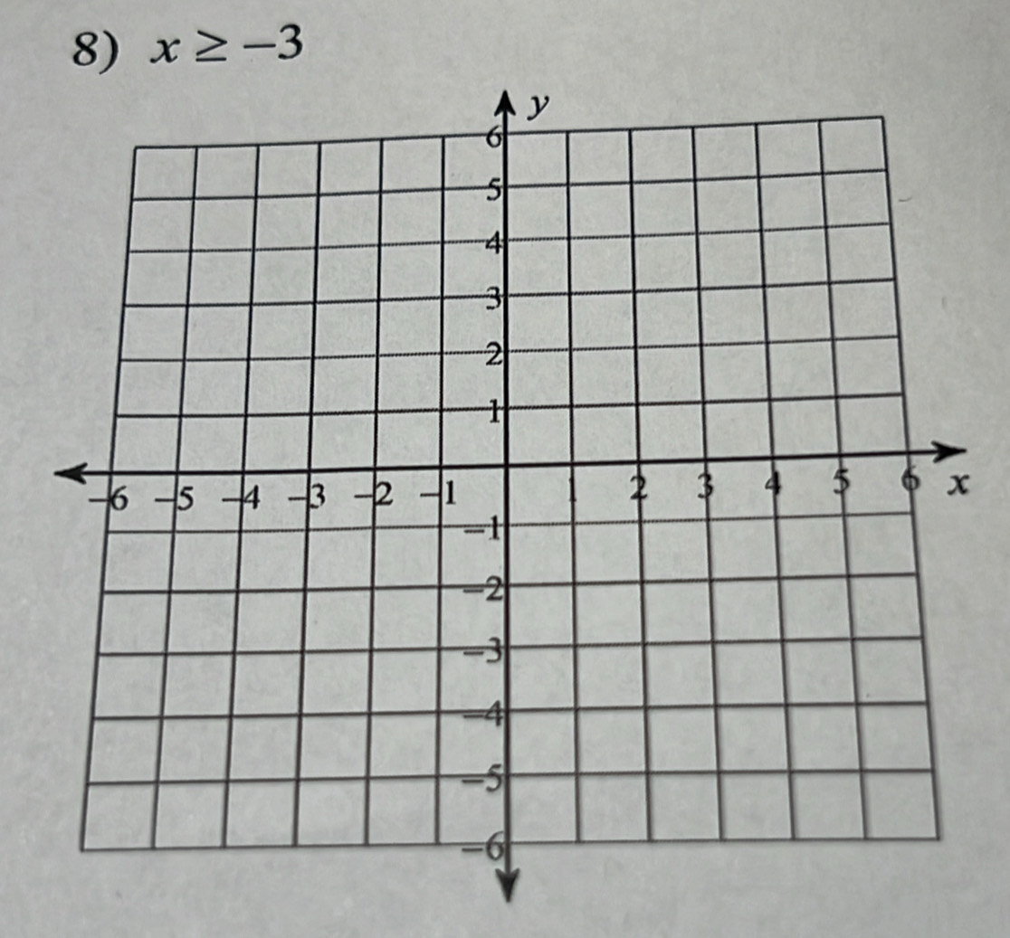 x≥ -3