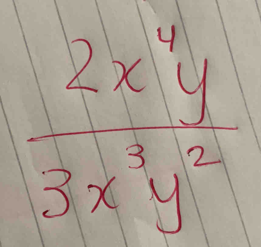  2 x^4 y/3 x^3 y^2 