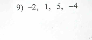 -2, 1, 5, -4