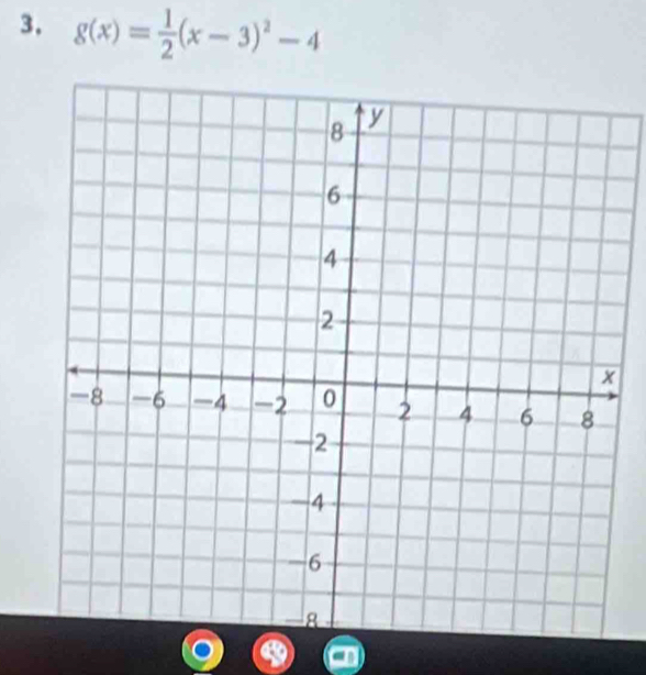 g(x)= 1/2 (x-3)^2-4