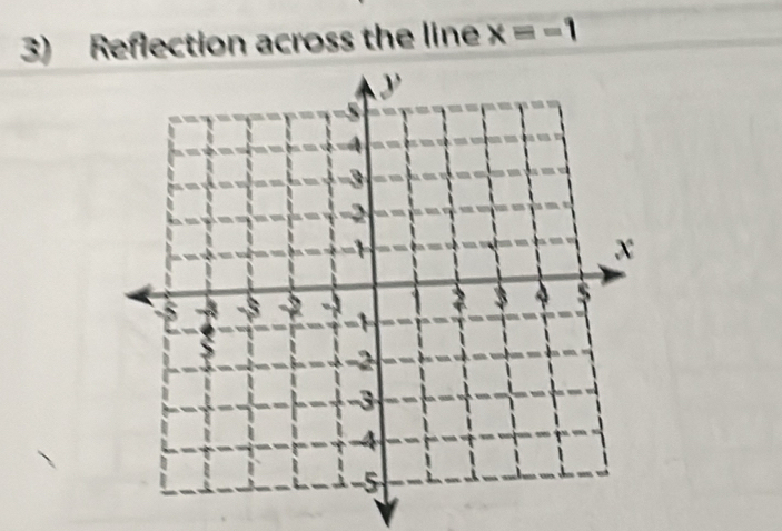 Reflection across the line xequiv -1