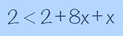 2<2+8x+x