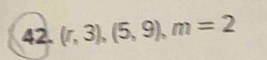 (r,3), (5,9), m=2