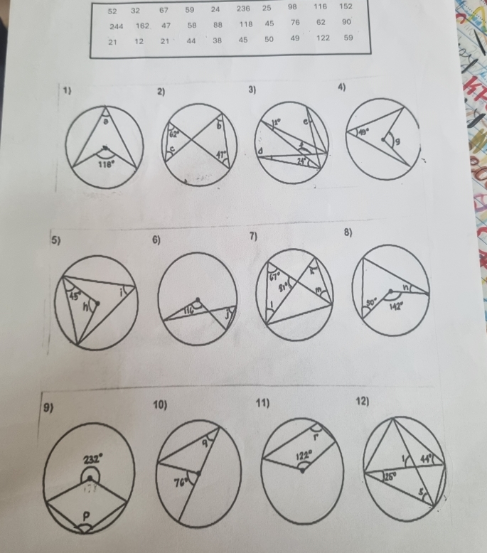 1
2)
3)
4)
5)
6)
7)
8)
9 10) 11) 12)