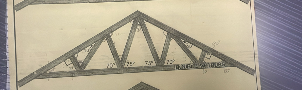 20°
20°
70° 75° 75° 70°
DOUBLE W TRUSS