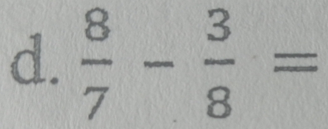  8/7 - 3/8 =