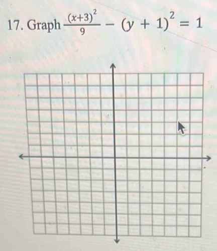 Graph frac (x+3)^29-(y+1)^2=1