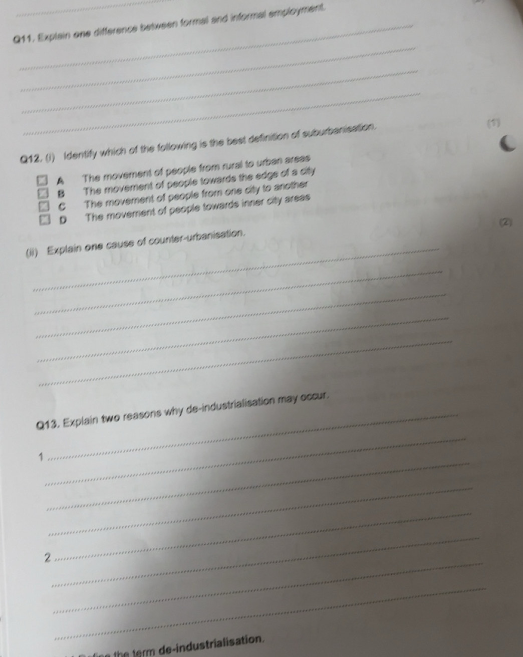 Solved: Q11, Explain one difference between formal and informal ...