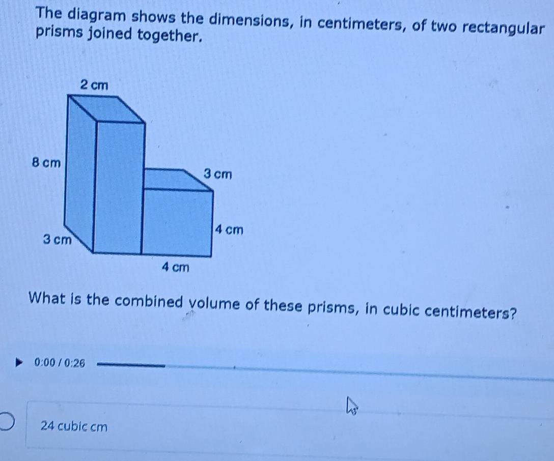 Solved: The diagram shows the dimensions, in centimeters, of two ...