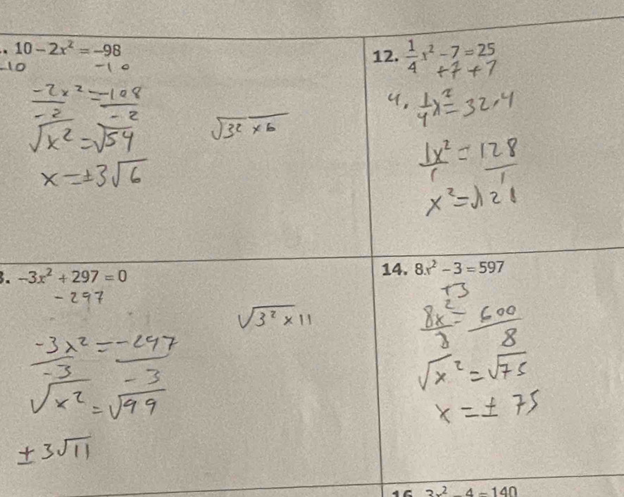 16 3x^2-4-140