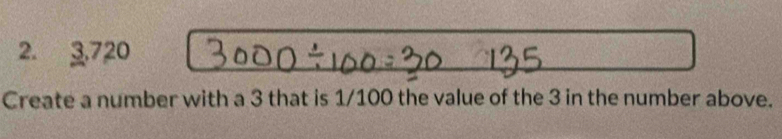 3.720
Create a number with a 3 that is 1/100 the value of the 3 in the number above.